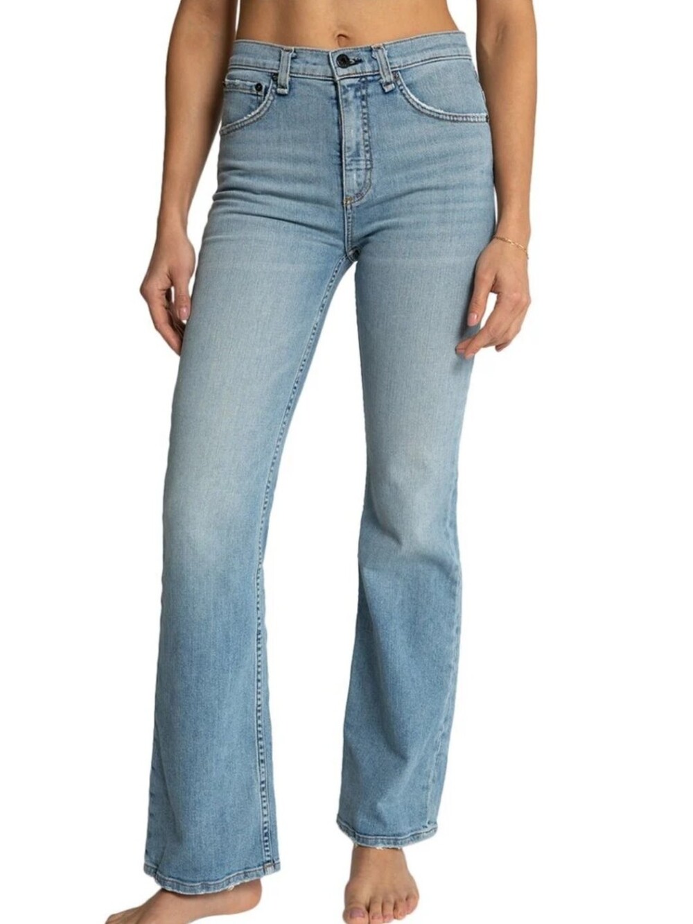 Askk NY Womens Water Street High-Rise Kick Straight Leg Jean Size 28